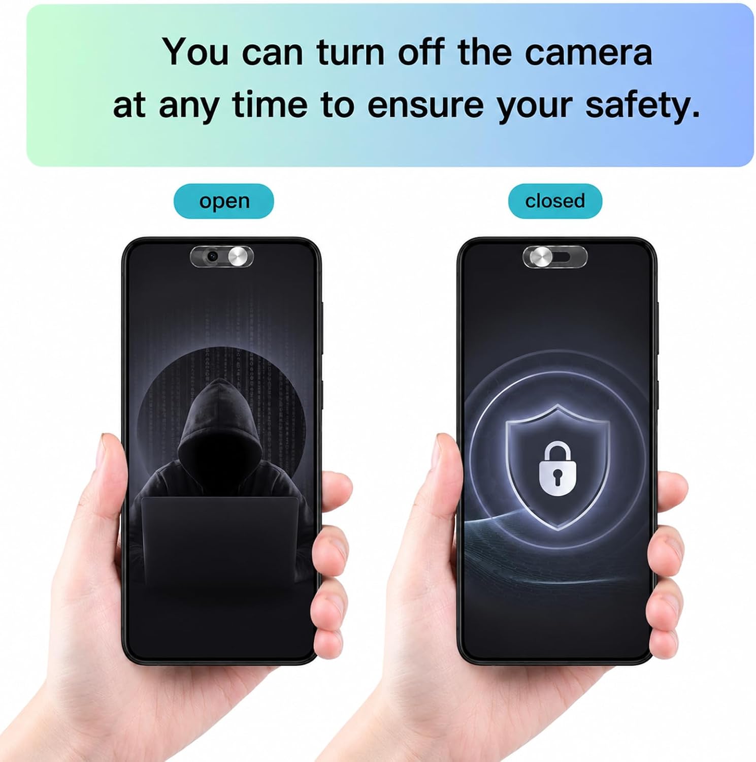 Smartphones Webcam Cover Front Camera Cover for Phone Protect Privacy 2 Pcs image 4