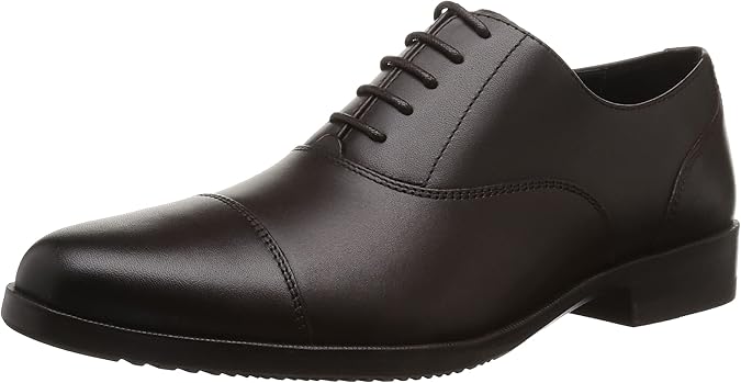 ブラックレザー ドレスシューズ ストレートチップ（新品） Amazon | [スーツセレクト] ストレートチップ 【BLACK LINE
