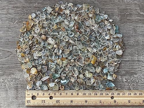 Image of GAF TREASURES 2 oz Lot Natural Semi Tumbled Lemon Topaz Gemstone Chips, Lemon Topaz Crushed Mini Crystals, Undrilled Crystal Chips