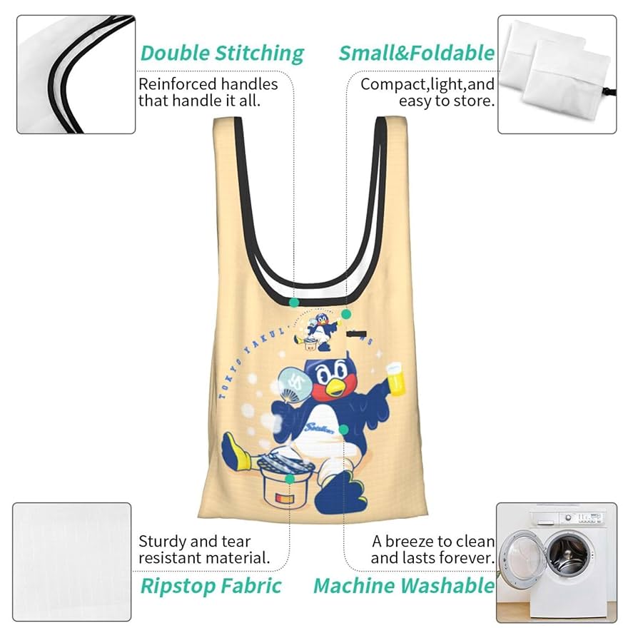 つば九郎　五月晴れ　ユニフォーム　エコバッグ 東京ヤクルトスワローズ - つば九郎五月晴れユニフォーム＆エコ