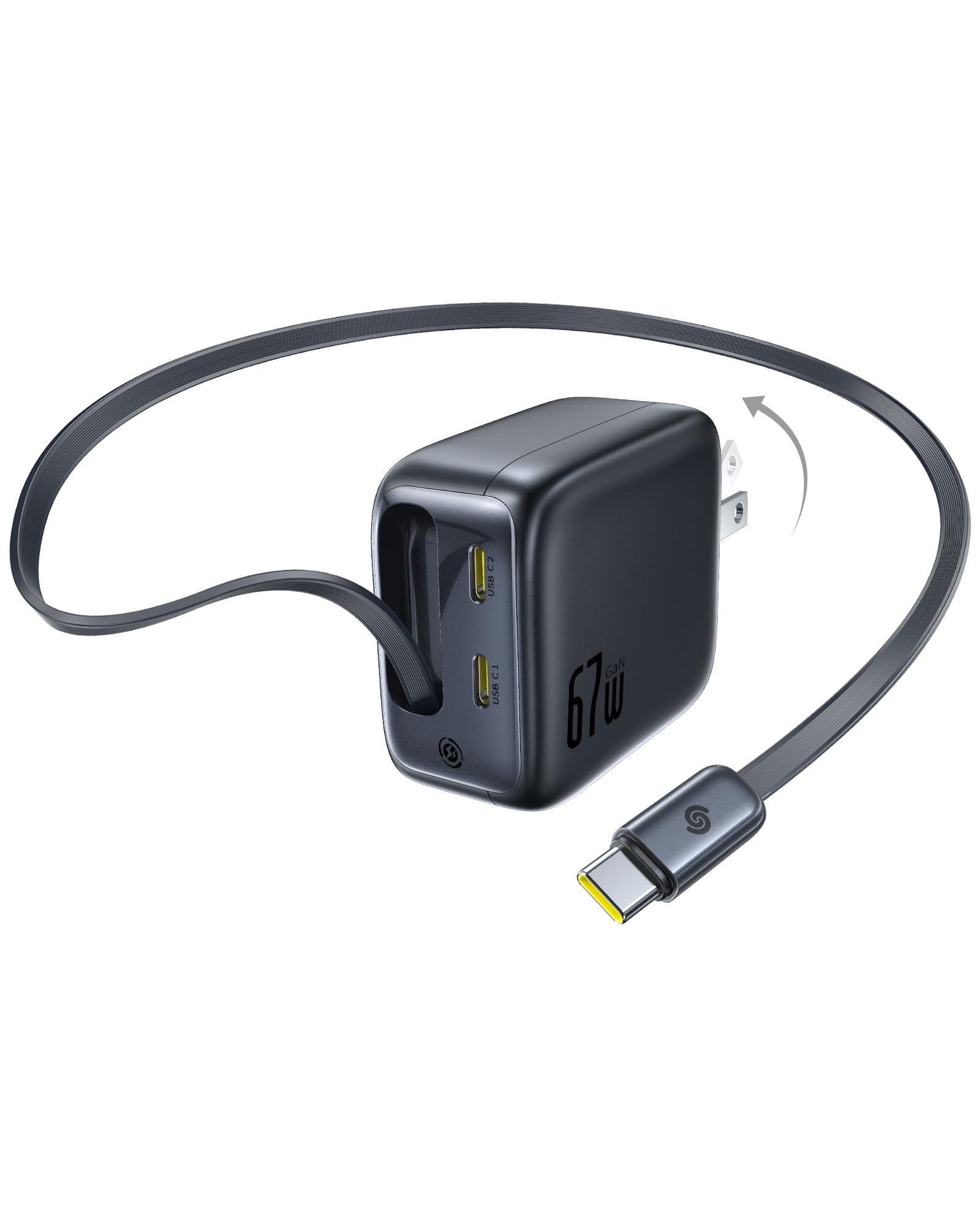 Amazon | Baseus EnerCore 67W PD type-c 急速 巻取り式充電器