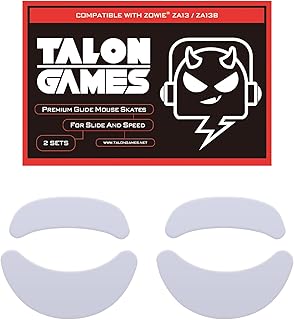 TALONGAMES Super Smooth Rounded Curved Edges Mouse Feet Skates for Zowie ZA13 / ZA13B