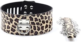 Générique Collier en Cuir avec chaîne de Traction, réglable, 4 couleurs-FRB03