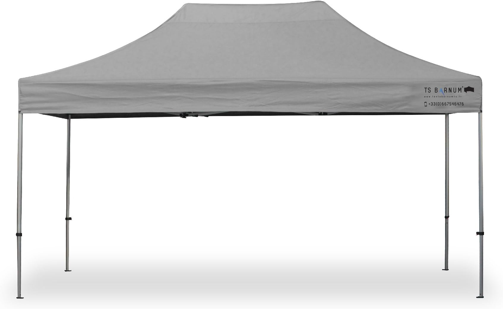 Barnum Pergola 4.5 x 3 m Aluminium Pro 45 Fire Retardant M2 Tent Barnumts Grey