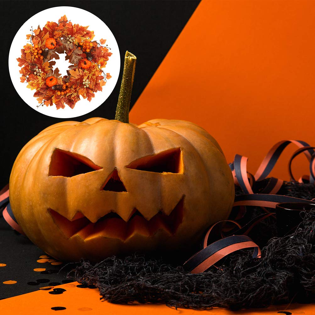 SOIMISS 1 Pc Guirnalda Artificial Mini Calabaza Artificial De Halloween De Otoño Al Aire Boda Decoracion Revestimiento De Las Puertas Víspera De Todos Los Santos El Plastico