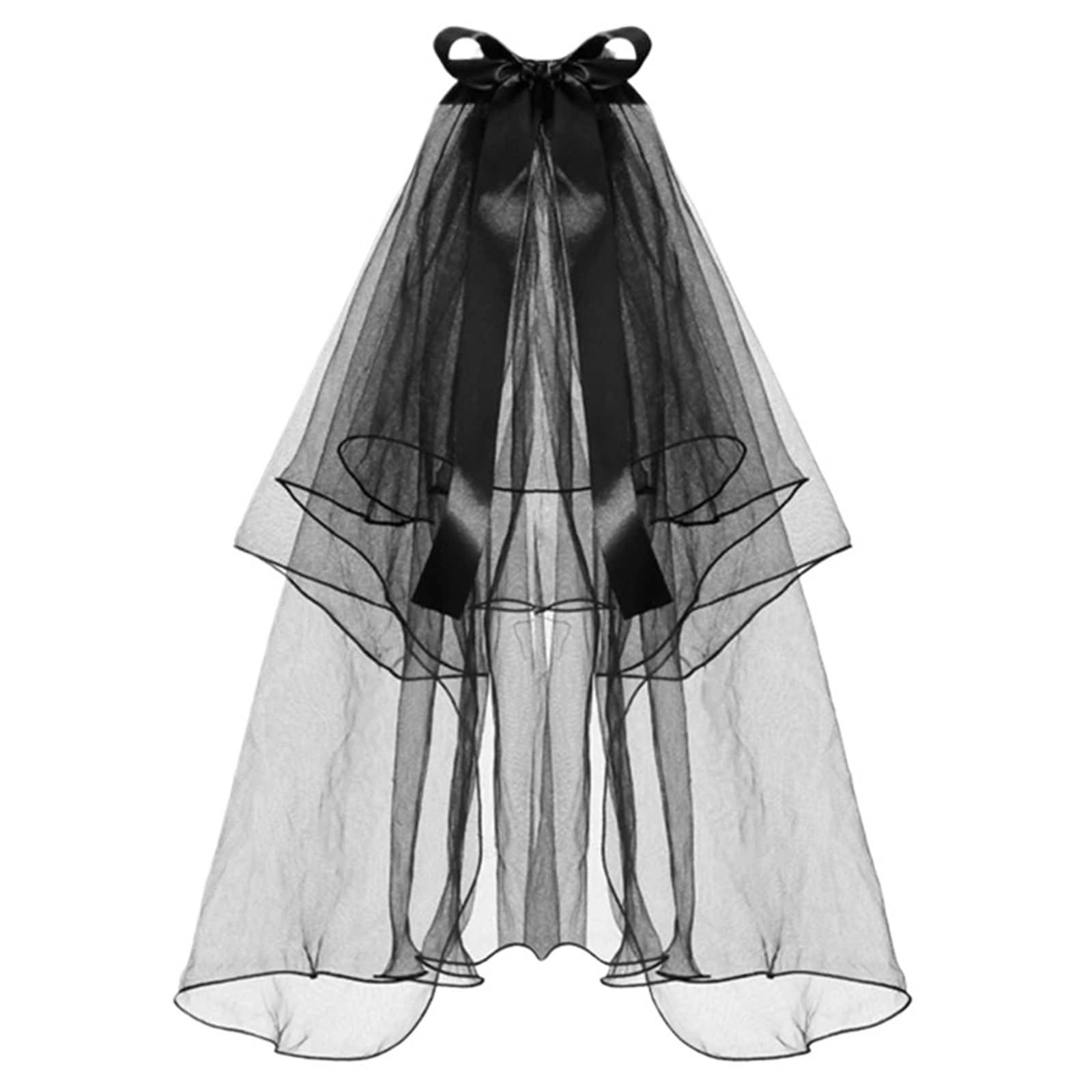 Velo Novia Velo de Novia Velo de Novia Simple Accesorios for el Cabello de Tul for Novia for Boda(Black)