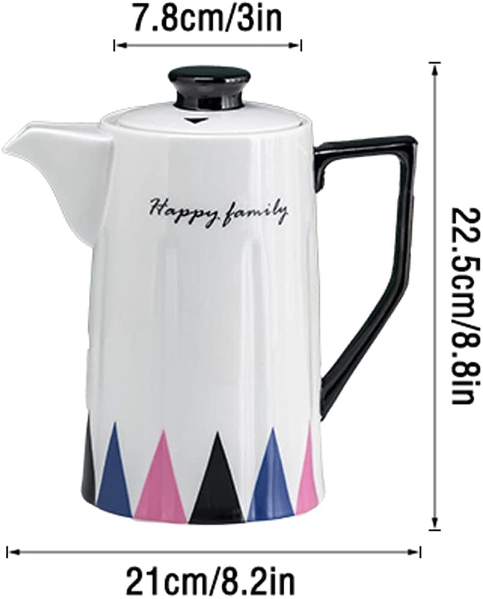 Prosty Dzbanek Na Wodę, Lekki, Luksusowy, Z Uchwytem I Pokrywką, Ceramiczny Dzbanek O Dużej Pojemności, Idealny Do Mrożonej Herbaty, Sangrii, Lemoniady I Innych Napojów, Wielokolorowy