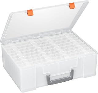 Photo Storage Box 4x6 Pictures, 18 Inner Seed Storage Organizer Extra Large, Photo Organizers Keeper Photo Cases Picture Storage (White)