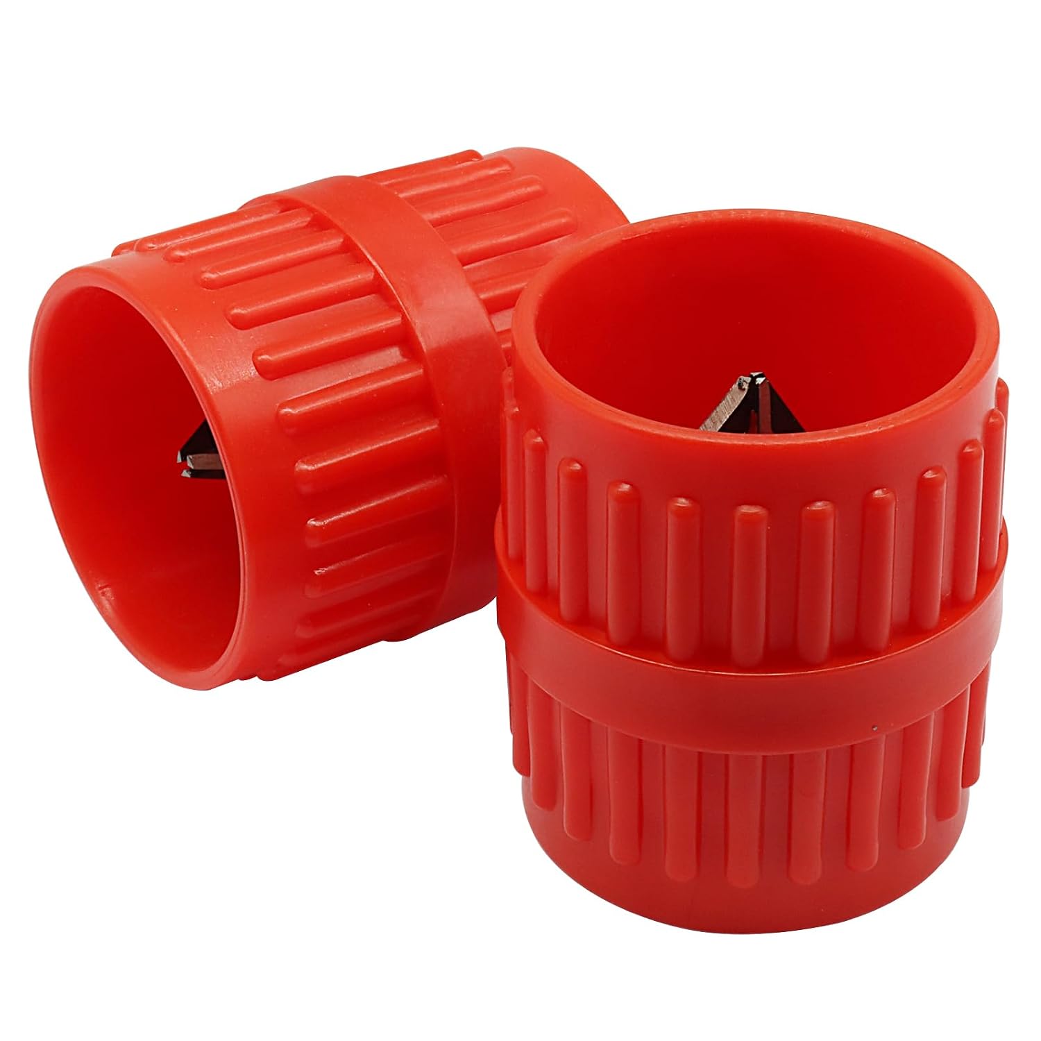 2pcs Inner & Outer Pipe Deburring Tool, Red