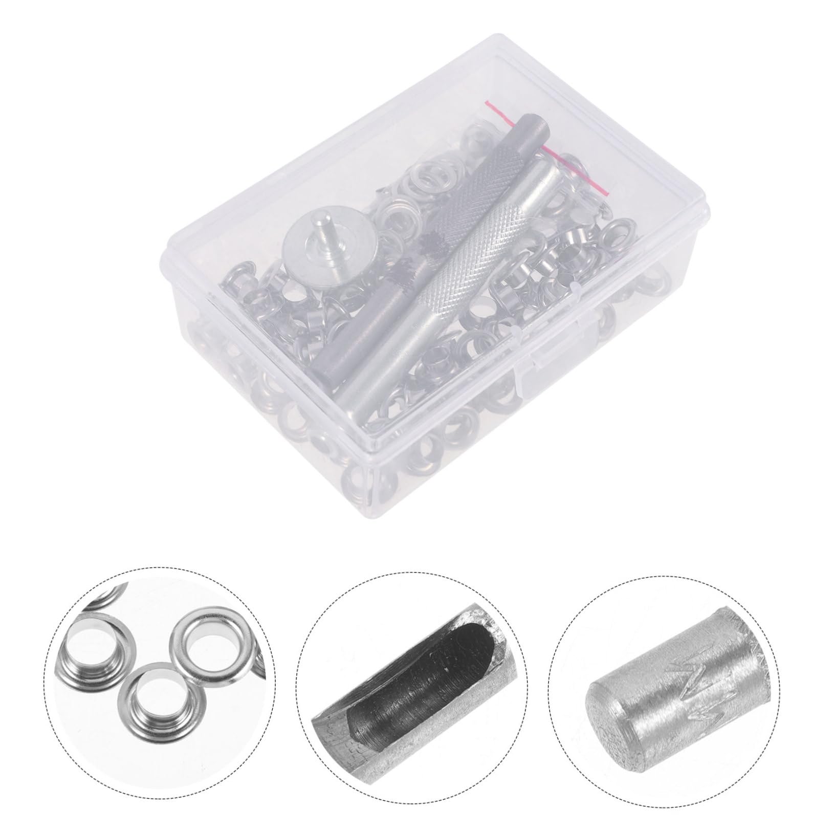 Tofficu 300sets Kit Di Occhielli Ottone Di Qualità Di Grommets Con Strumenti Inclusi Per Scarpe Abbigliamento e Artigianato Bianco Facile Da Usare e Riporre