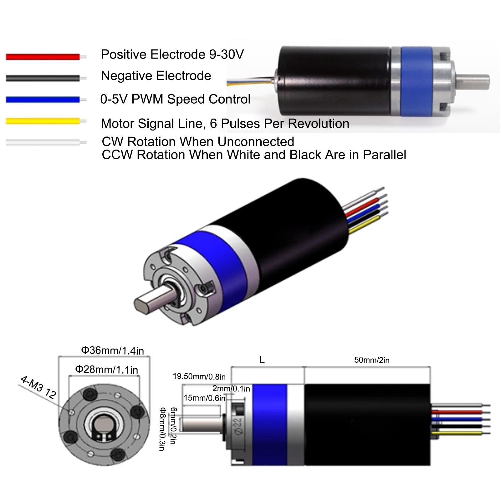 Motor de Engranaje de Reducción de Velocidad Eléctrico, Eje D sin Escobillas, DC12V, Conjunto para Productos Digitales, Equipos Médicos (60RPM)