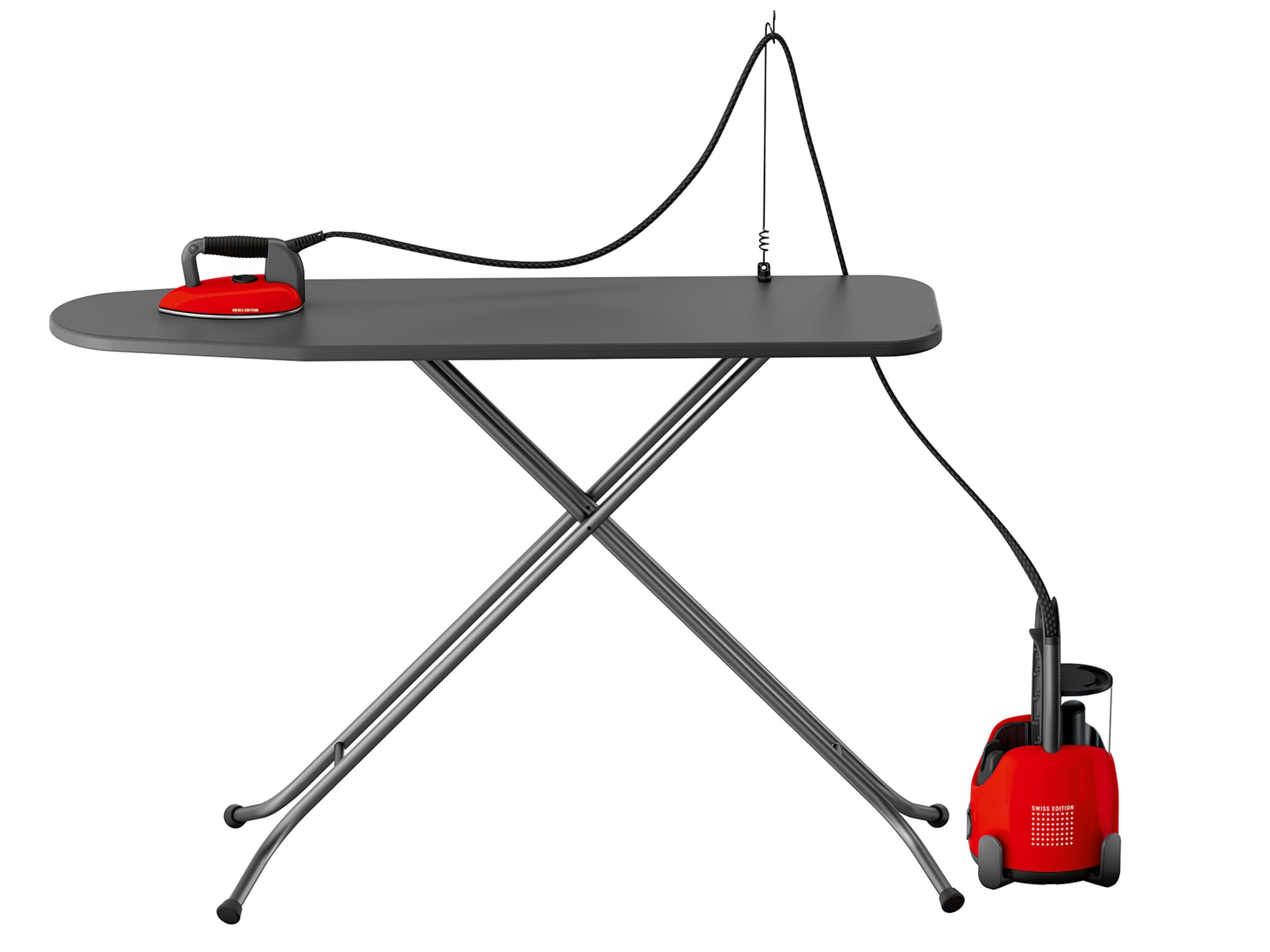 Generador de vapor - LAURASTAR - Lift Swiss Limited Edition - 2200 W - Rojo | Desarruga, Plancha y limpia, Vapor higiénico, Depósito de agua extraíble, Planchado vertical