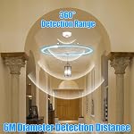Tiiyee Ceiling Mount Motion Sensor, Occupancy Sensor Light Switch Infrared High Sensitive Movement Detector 360 Degree Field Adjustable Automatic for Indoor Garage Hallway Stairwell LED Light Bulb