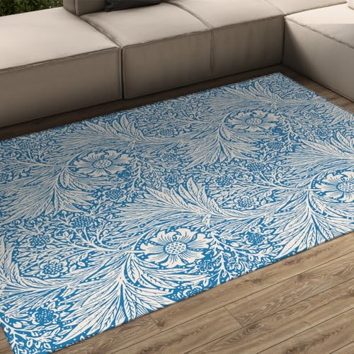 Tapis William Morris imprimé feuilles rétro de grande qualité - 2