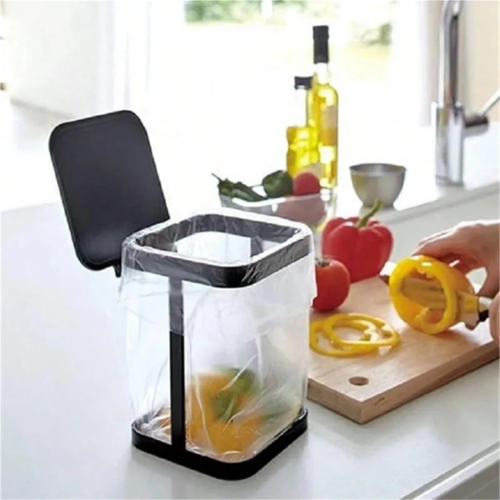 Soporte for Bolsas de Basura for el hogar, Sala Estar, Escritorio, Estante for, 2 uds para Bolsas(White)