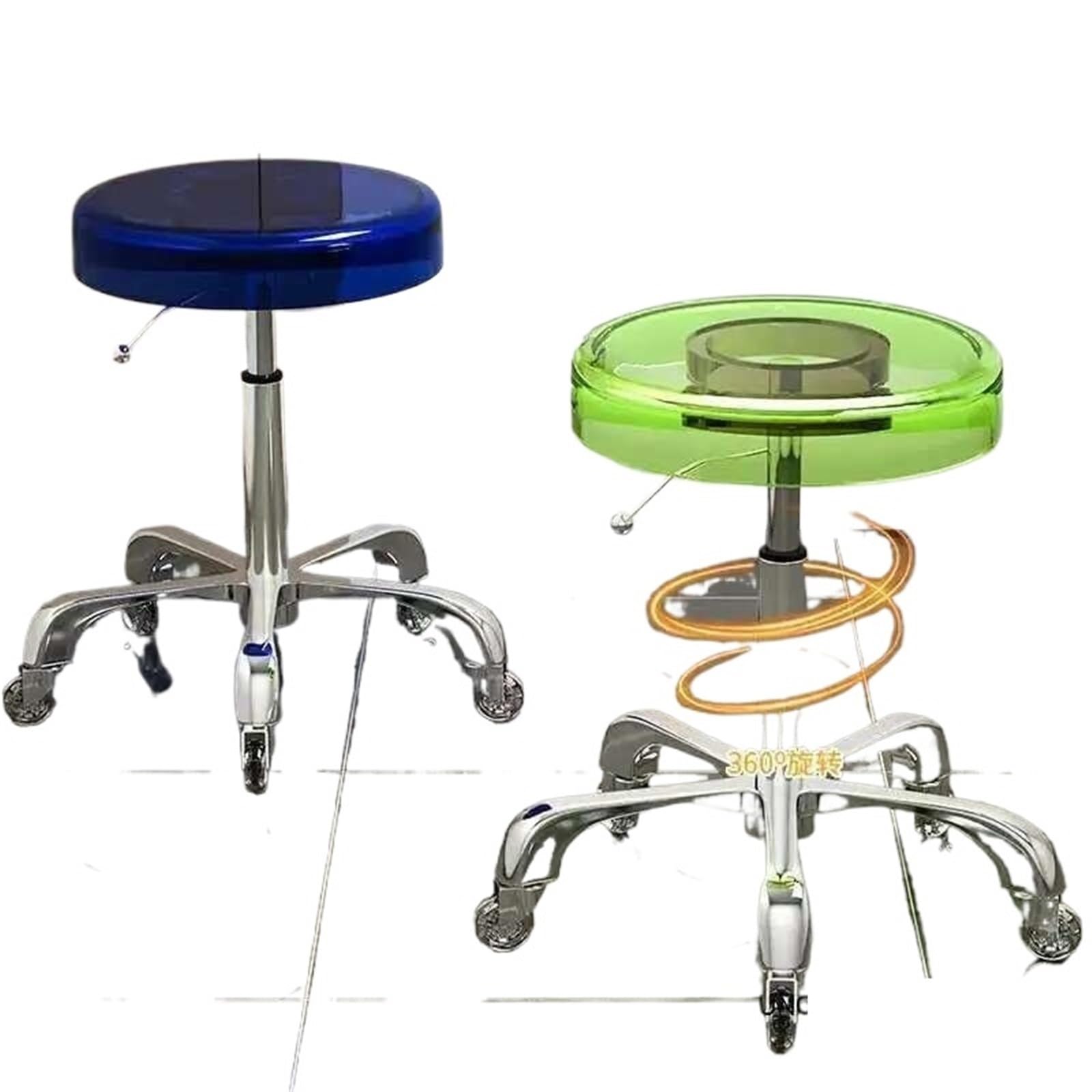Taburete con Ruedas Tocador, Taburete de Caballo, Esteticista, manicura, sillón reclinable, pedicura, Muebles salón Belleza(Color 5)