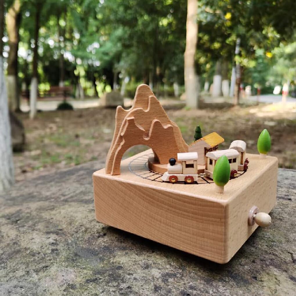 Elegante Caja Musical de para Madera: la artesanía Exquisita CREA una melodía Encantadora Los Materiales de para Madera Son Naturales, Carrusel