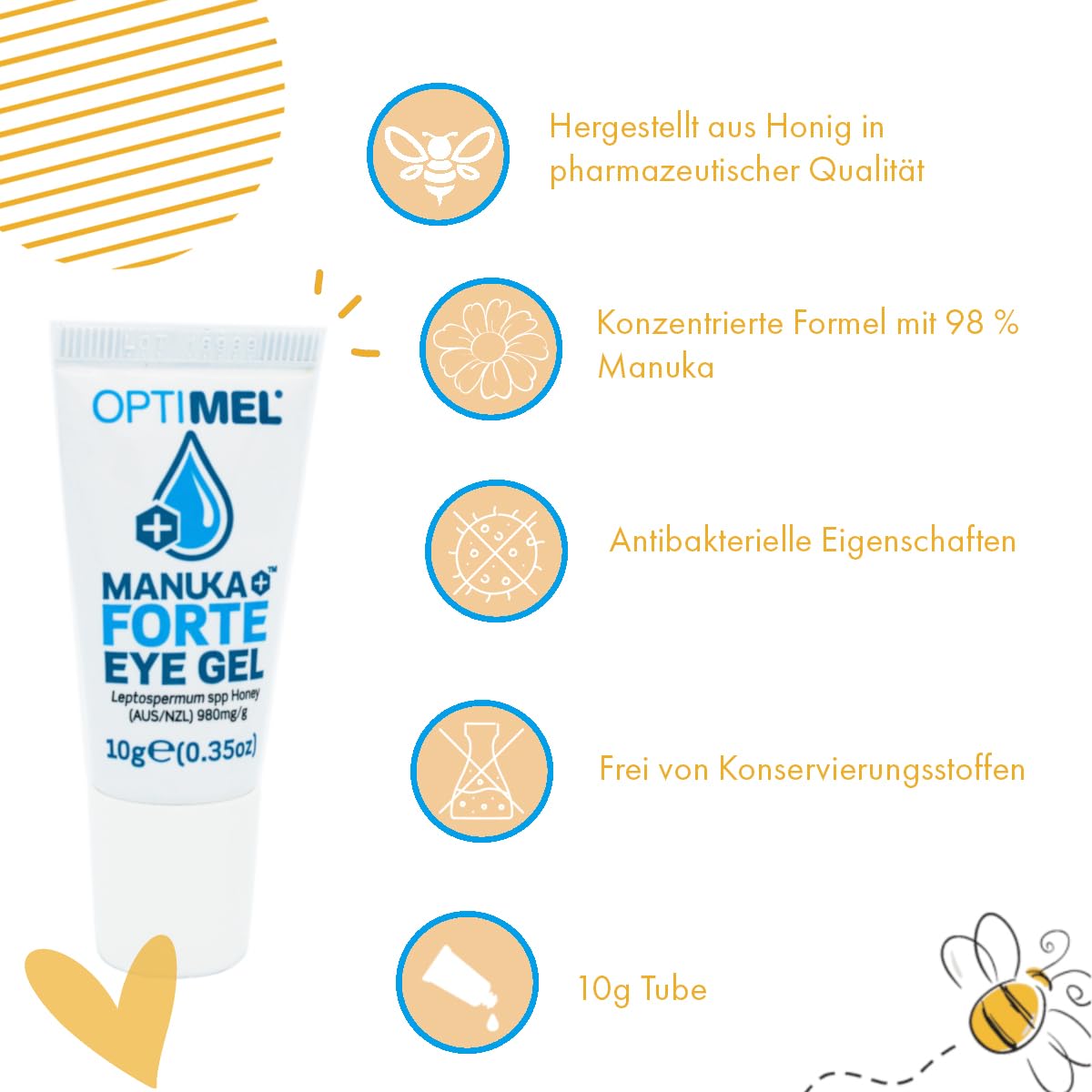 Optimel Manuka Forte Augengel mit Manuka-Honig, 10 ml