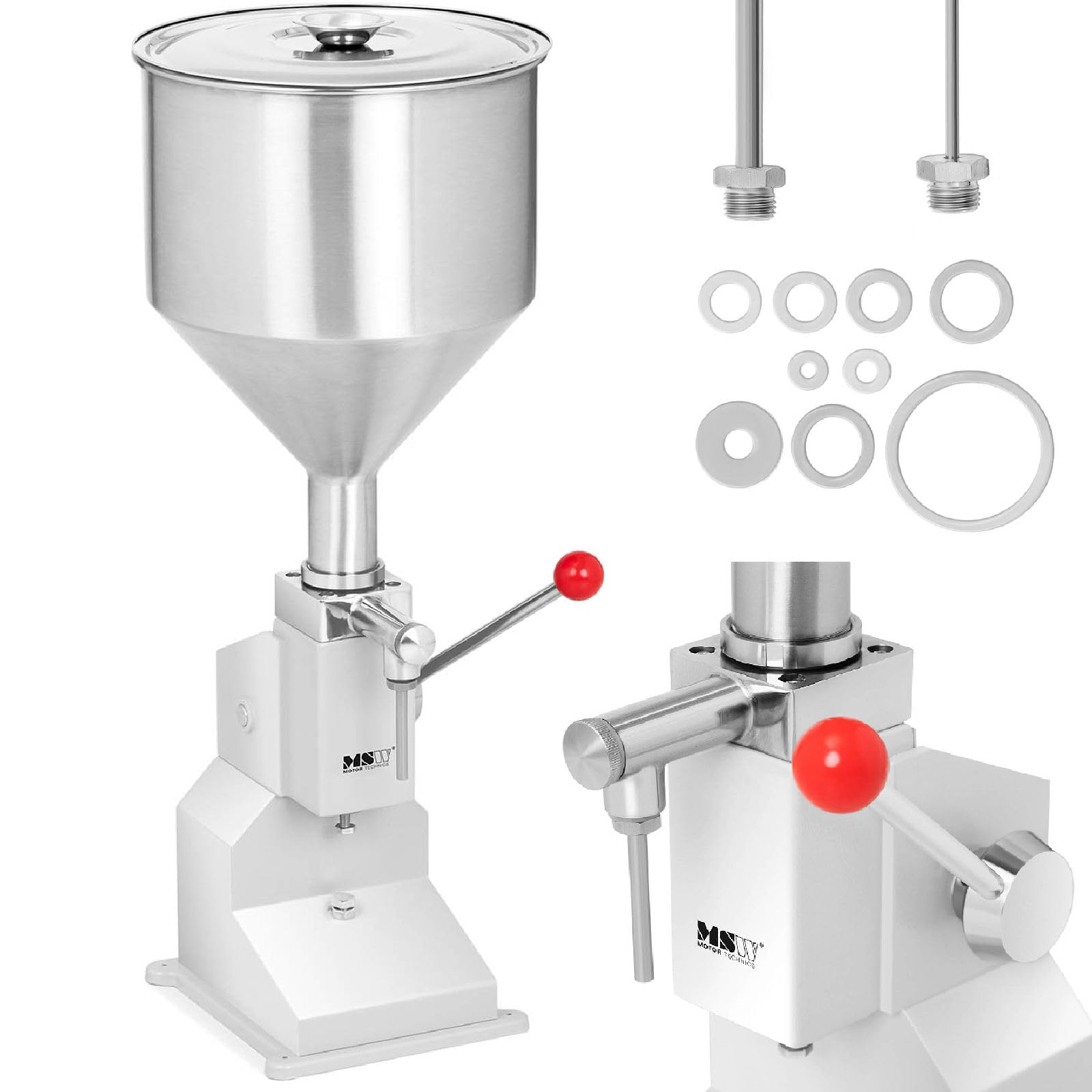 MSW MSW-FMM-01 Abfüllmaschine manuell Abfüller Füllmaschine 5 bis 50 ml 10,6 l Cremes Pasten Öl Essig abfüllen