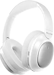 Fone de Ouvido Bluetooth 5.4 com ANC, Basike Headphone Design Dobrável e Som 3D Estéreo, com Fio e Sem Fio Universal, Resistente à Água IPX5, para Academia e Viagens 30 Horas Reprodução(Branco)