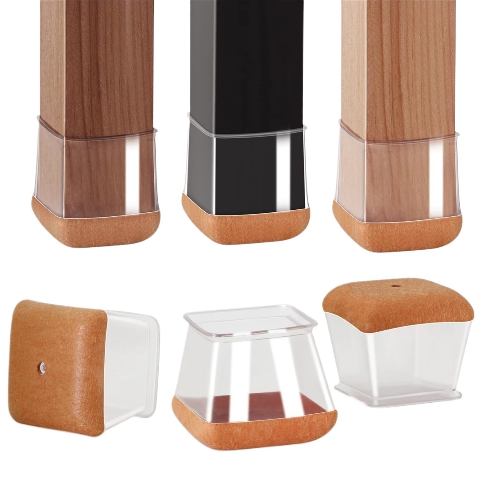 Fieltro Adhesivo Protectores de Piso for Patas Silla cuadradas