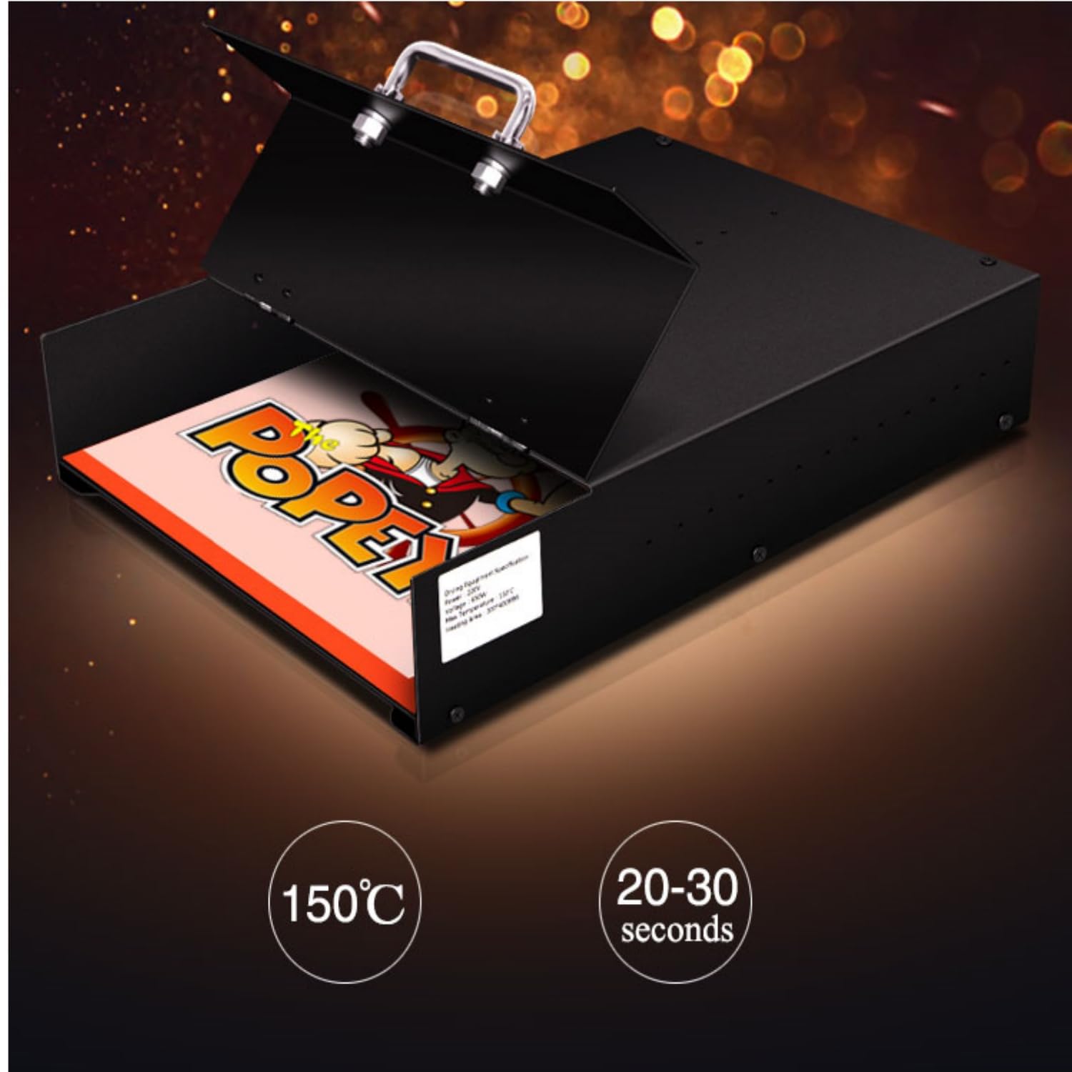 Forno DTF,per Stampante DTF per Film A3/A4/A5,Nero,540W,0-160℃,Il Forno di Stampaggio a Caldo di Prima Generazione