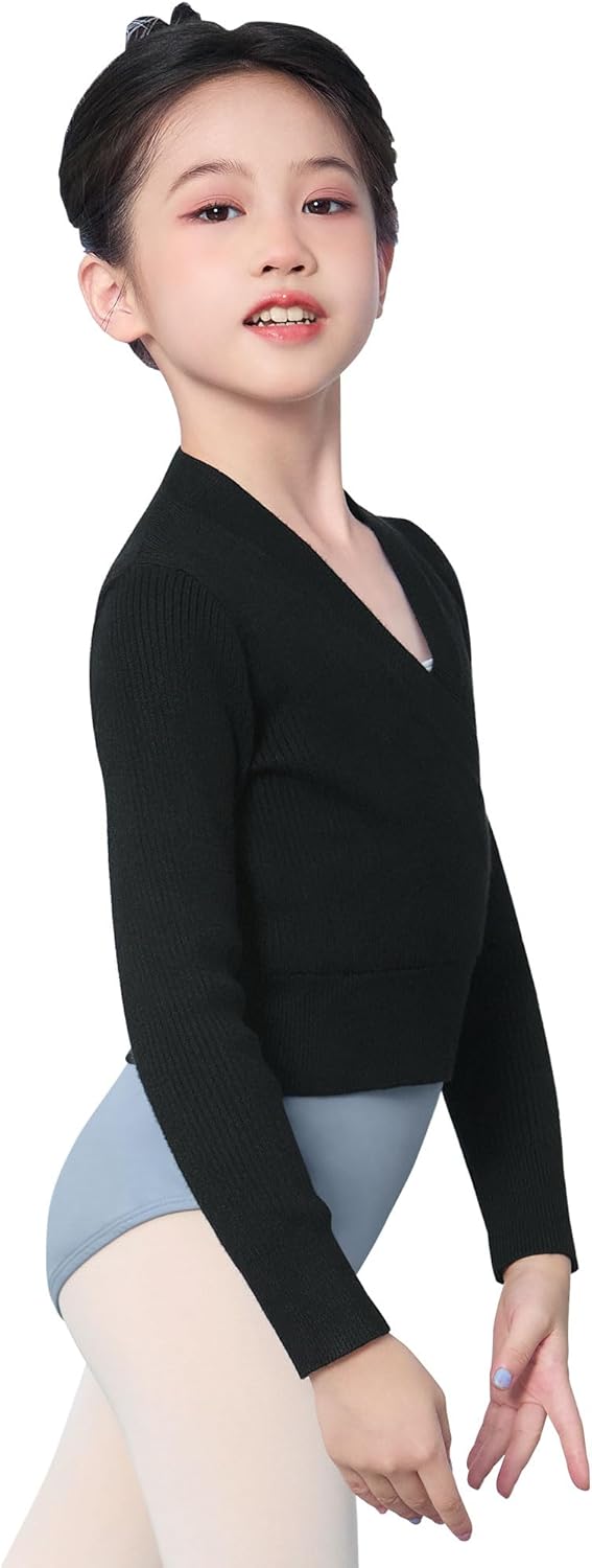 Dayrose Girl's Ballet Sweater, Soft Long Sleeve Girls Active Sweater, Pullover Girls Dance Sweater for Ballet/Warm Ups - Image 5