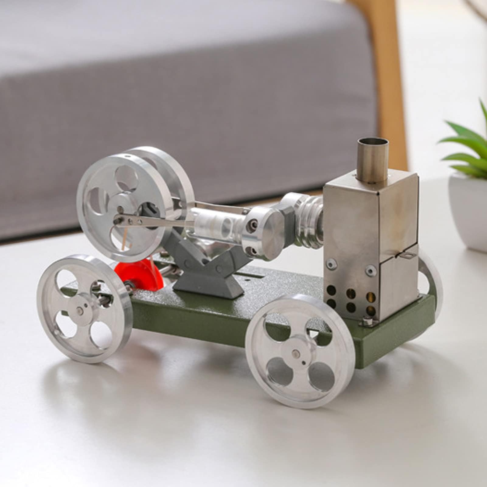 Atyhao Dampfmaschinenbausatz, Experimentieren & Forschen Spielzeug Stirling-Automotormodell Robust, langlebig für Physik, mechanisches Lernen für Klassenzimmer-Demonstrationen