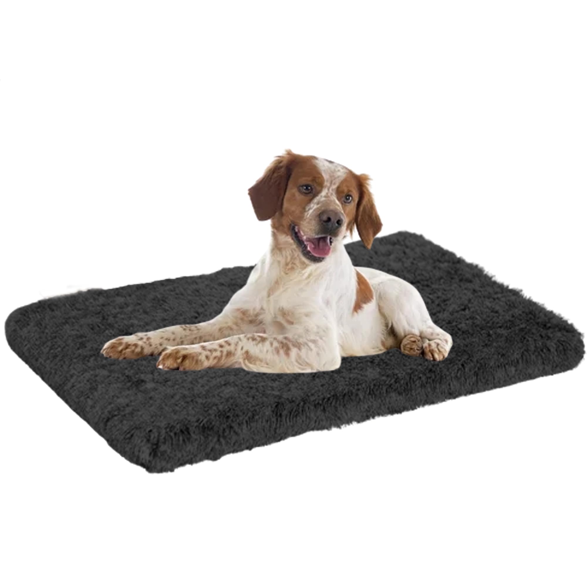 NENIUX Dog Beds with Antiskid Bottom, Kennel Pad Washable Dog Crate Mattress Pet Beds Dog Cushion Dog Crate Beds Cat Pad Puppy Mat for Medium Small Dogs&Cats,120x80x10cm,Dark Grey