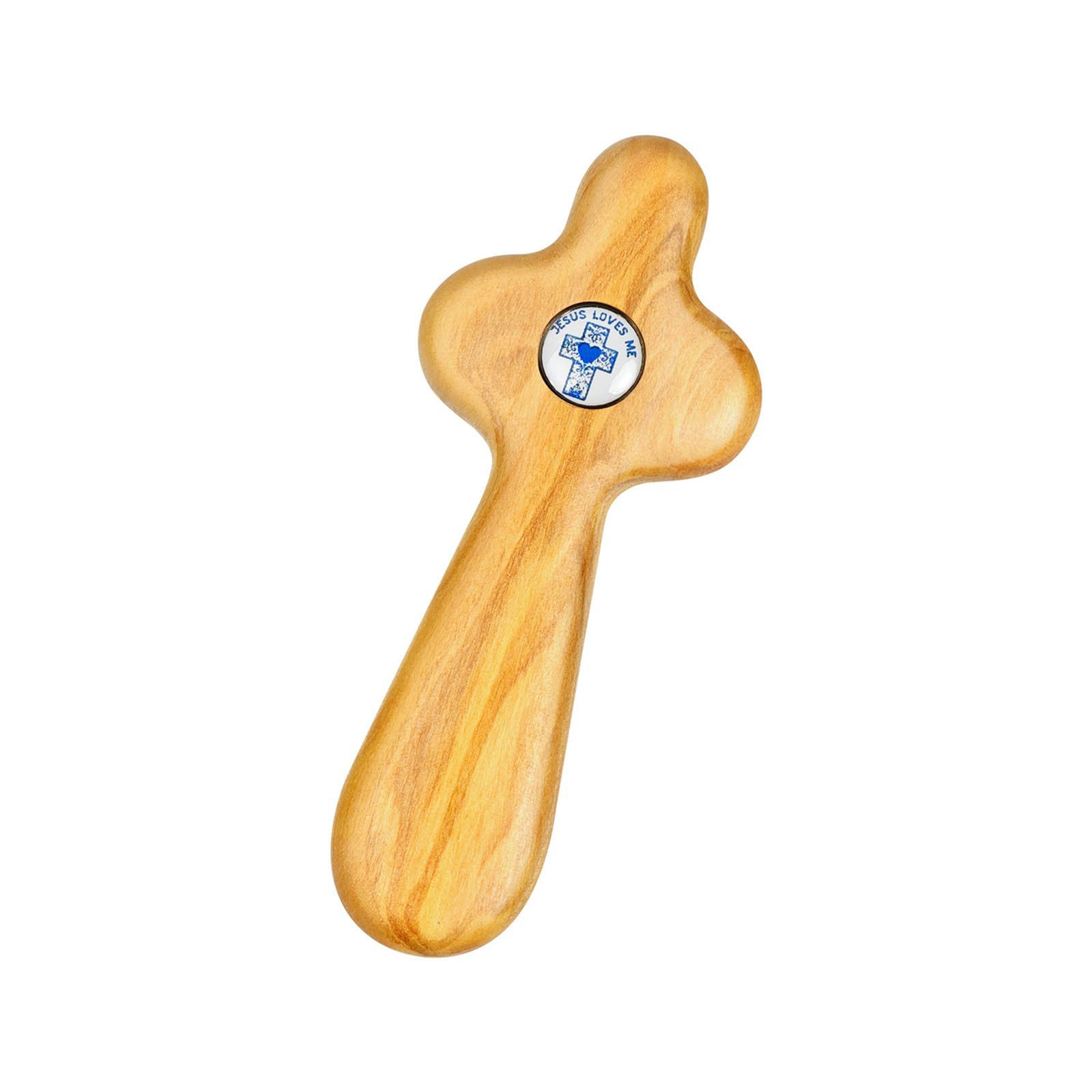 Kalttoy Spiritual Decors Wood Holding Crosses Holy Wood Crucifix for Prayer Miniature Pocket Crosses Religious Pocket