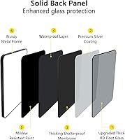 Vista 4 de HOMIER Espejo rectangular con marco negro para pared de baño, 22 x 30 pulgadas, horizontal o vertical, para colgar en la pared, espejo con marco