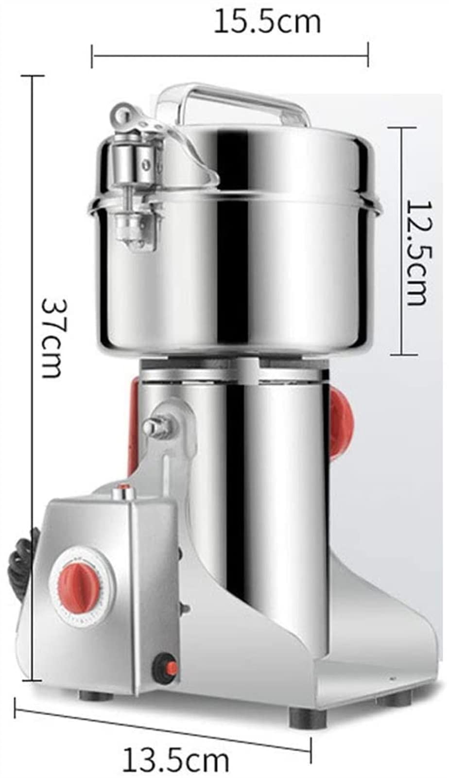 Macinacaffè ad Alta velocità per Robot da Cucina in Acciaio Inossidabile da 700 g per Clinica ospedaliera Laboratorio per Famiglie spezie Erbe aromatiche 1000 ml smerigliatrice