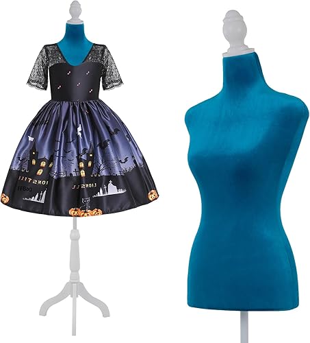 Cuerpo de maniquí, cuerpo de maniquí de torso femenino con altura ajustable, soporte de trípode de madera para costureras, vestido de vestir,