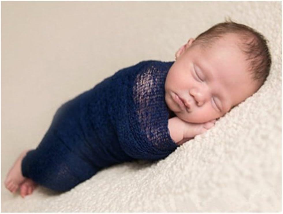 Newborn Photography Props Wrap Stretch Long Ripple Blanket Yarn Baby Photo Props Boy Girl Cloth Fabric Layer