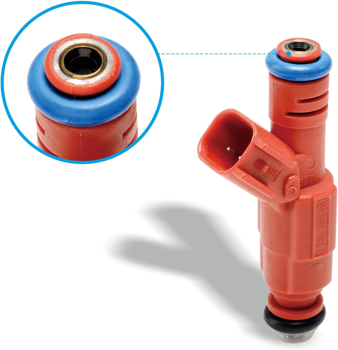 0280156161 Fuel Injectors 6pcs Compatible with Jeep Grand Cherokee;Wrangler;Liberty;TJ,Compatible with Dodge Dakota;Ram 1500;Ram 1500 Van,Compatible with Ford Mustang;Focus Replaces 63844