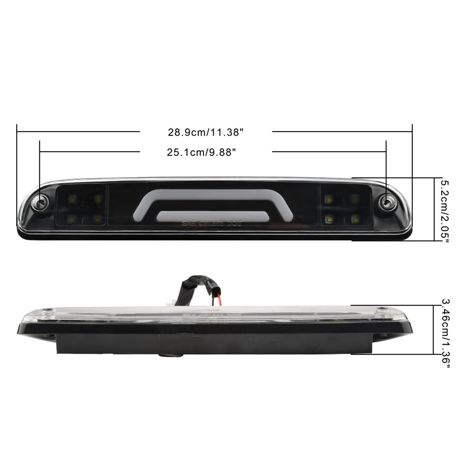 Lampada di Arresto Luci di Stop a LED per Il Terzo Stop, luci di Stop Alte Adatte per Ford Ranger Super Duty Cargo F250 F350 1999-2016 Luci Terzo Stop Auto