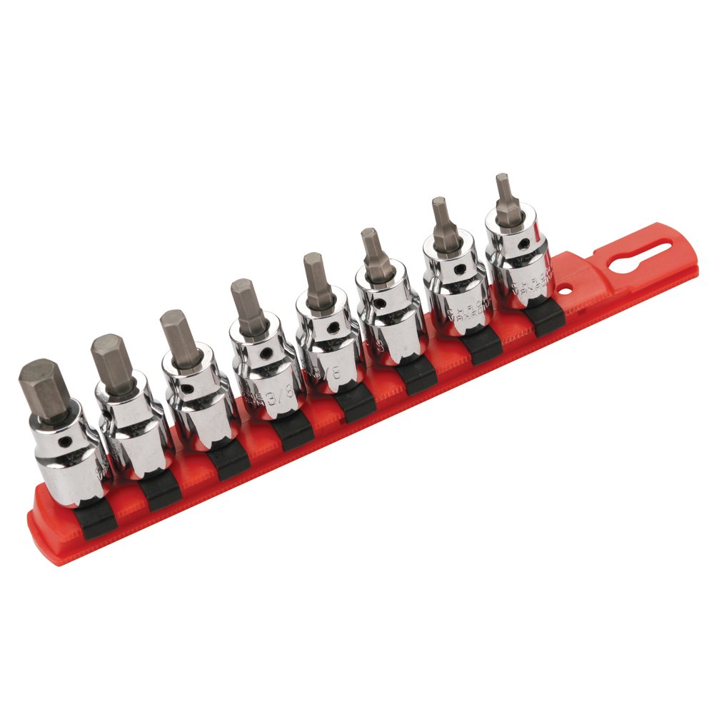 Wiha 71392 Socket Set, 3/8-Inch Drive Sockets, Hex Inch, 8 Piece