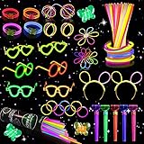Bolsa de fiesta multicolor Glow Stick: esta bolsa ha sido cuidadosamente diseñada para ofrecer la mejor experiencia de fiesta brillante. Si te gustan las pulseras o collares modernos, nuestros juegos de fiesta son ideales para ti. Puede contener pulseras luminosas, bastones luminosos, collares, gafas luminosas y mucho más.