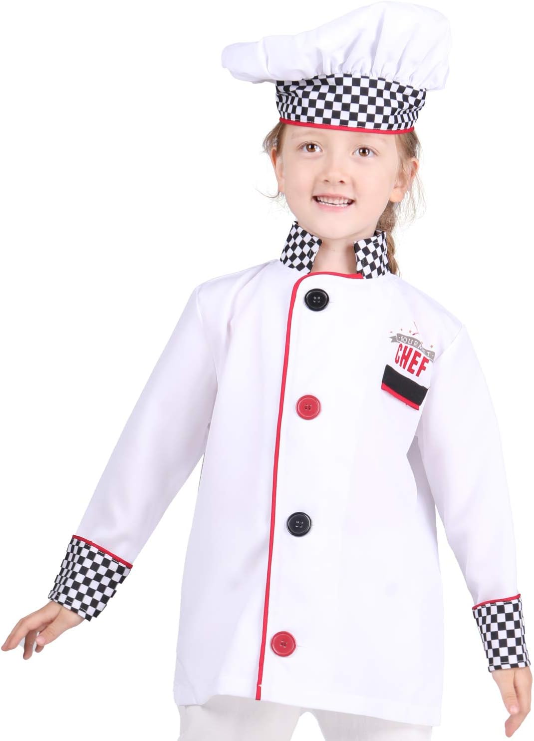 Chef Role Play Costume Kids Doctor Coat Costume Pretend Play Chef Doctor Costume for Boys and Girls 3-8T