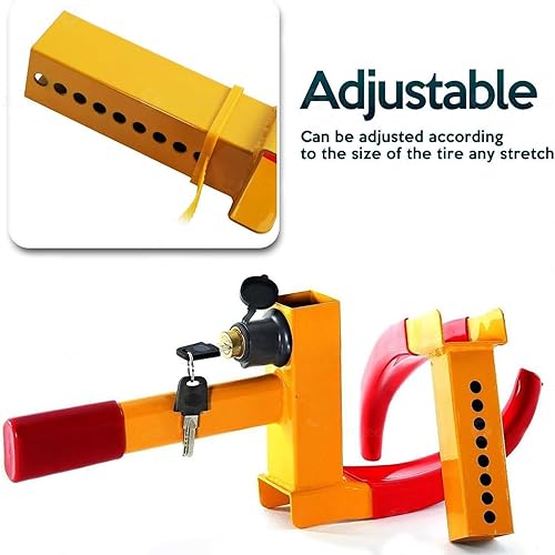 Miniatura 3 de Zone Tech cepo de seguridad protector para llantas, seguro de ruedas antirrobo premium, resistente y de excelente calidad