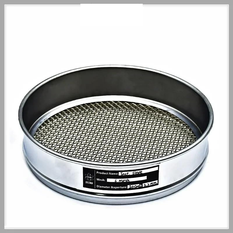 sprzęt laboratoryjny Sito laboratoryjne z tkanej siatki drucianej Sito do pobierania próbek 304 SS Mesh Diam. 20cm(5 mesh 4mm)