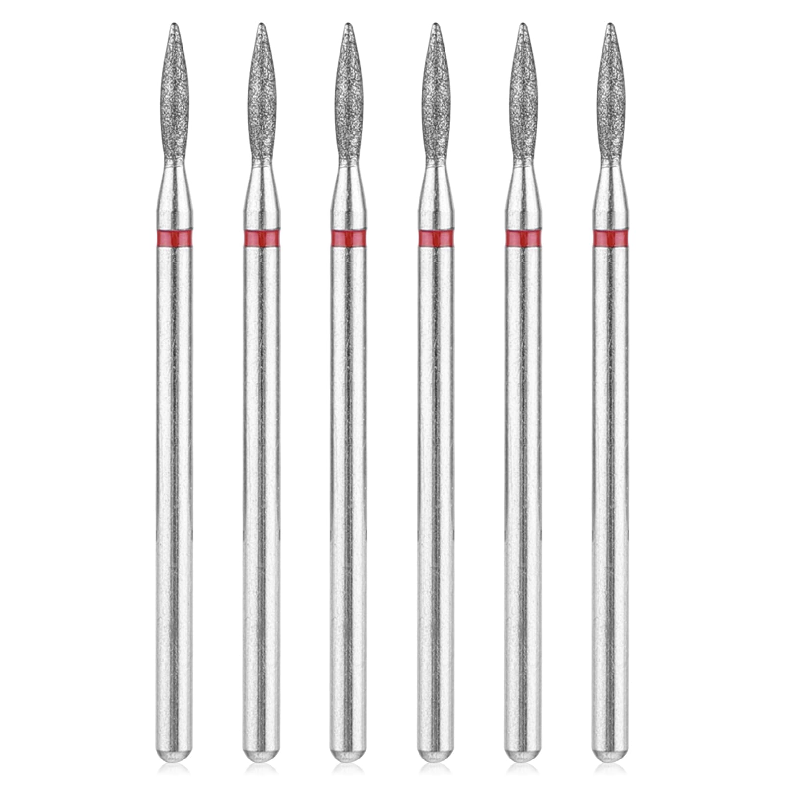 Sibba Set di Punte Trapano Cuticole con Fiamma Acciaio Inossidabile con Custodia Manicure Pedicure Diamantato Lucidatura Teste Macinazione Strumenti Metallo Professionale Rimozione Metallo Duro Unghie