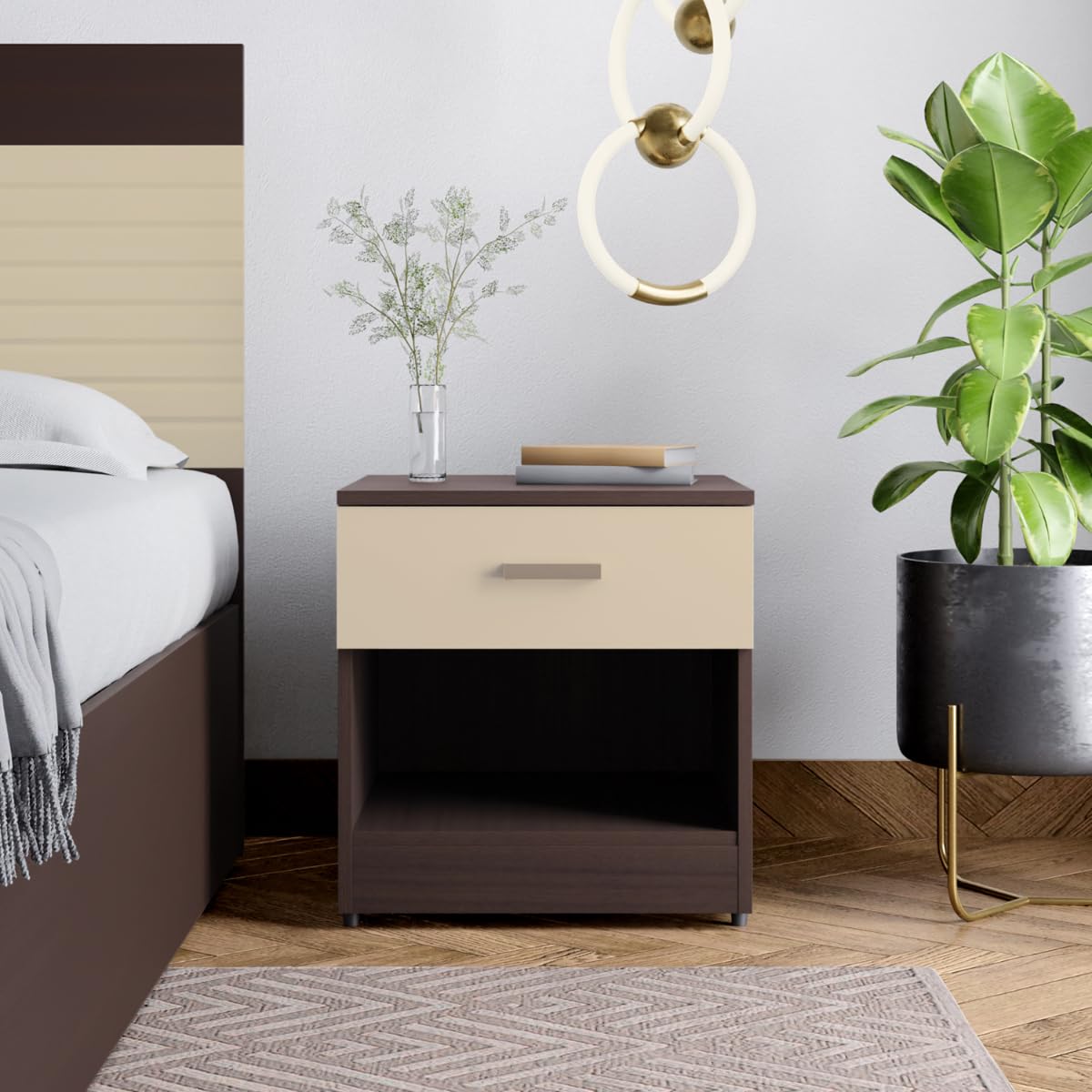 GODREJ INTERIO Bedside Table Apex Prelaminated Particle Board and MDF Board Bedside Table, 1-Year Warranty, Cola Rain, Knock Down-image-5