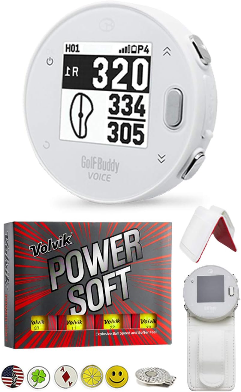 Golf Buddy Voice X Golf GPS/Rangefinder Bundle with 1 Dozen