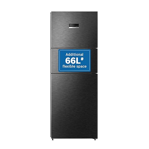 Bosch MaxFlex Convert 332L Inverter Frost Free Triple Door Refrigerator (CMC33K05NI,Convertible,Black Steel)