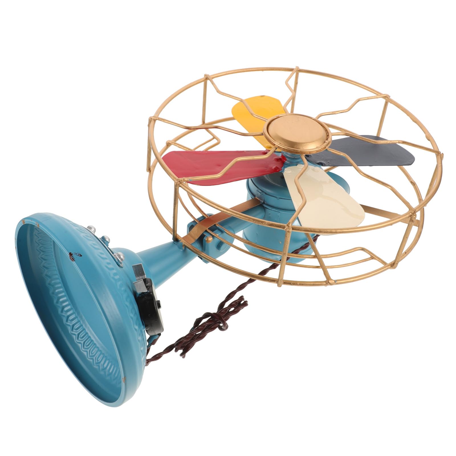 Modèle de ventilateur vintage en fer Housoutil pour décoration rétro de maison