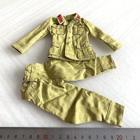 BOSWON 1/6 Scale World War II North African German Army Officer Uniform Full Set Model for 12" Action Figure Cover