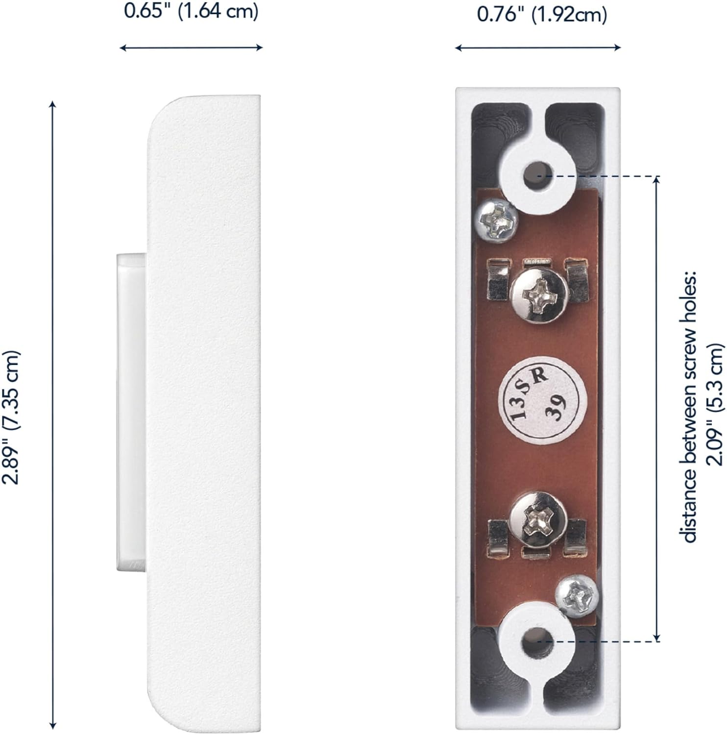 Heath Zenith Wired Push Doorbell Button, White Metal, Lighted, Surface Mount, Home Improvement, Outdoor, House Accessory