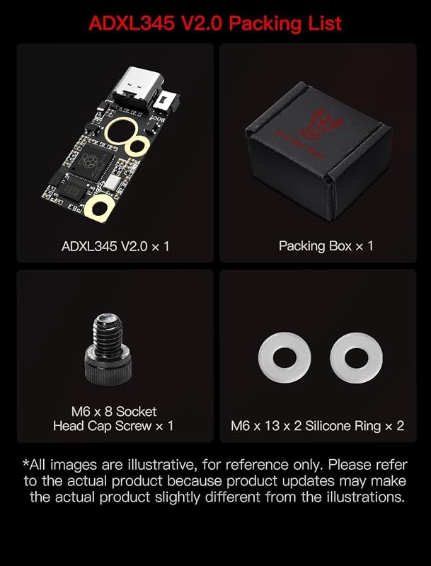 BIGTREETECH ADXL345 V2.0 Gyorsulásmérő Szenzor 3D Nyomtatóhoz USB