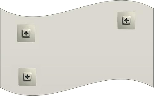 Miniatura 3 de Fab Glass and Mirror M-Wavy-HKS - Espejo de pared ondulado biselado sin marco con ganchos, 24 x 36 pulgadas